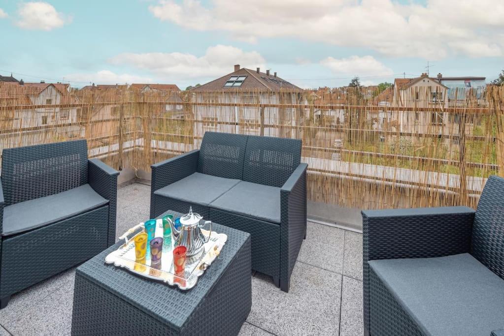L'Excellence-8Min Aeroport-Terrasse-Parking Prive Appartement Lingolsheim Buitenkant foto